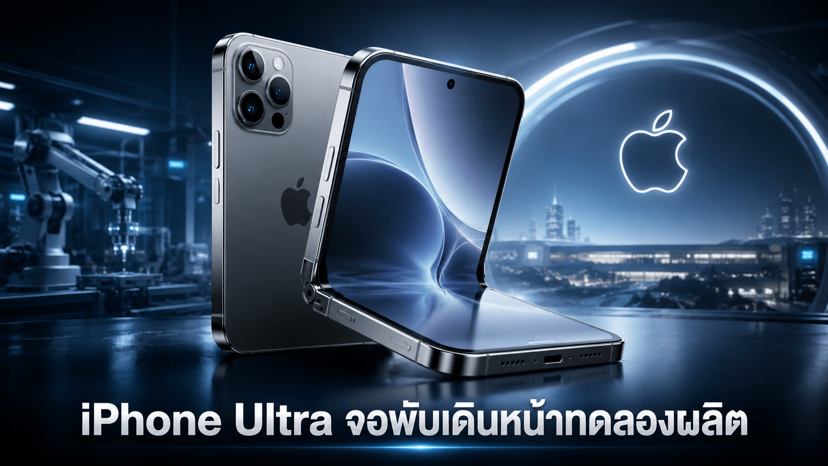 iPhone Ultra จอพับเดินหน้าทดลองผลิต หลัง Apple แก้ปัญหาบานพับสำเร็จ