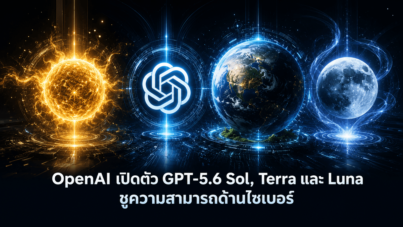OpenAI เปิดตัว GPT-5.6 Sol, Terra และ Luna พร้อมความสามารถด้านไซเบอร์และระบบความปลอดภัยเข้มงวด