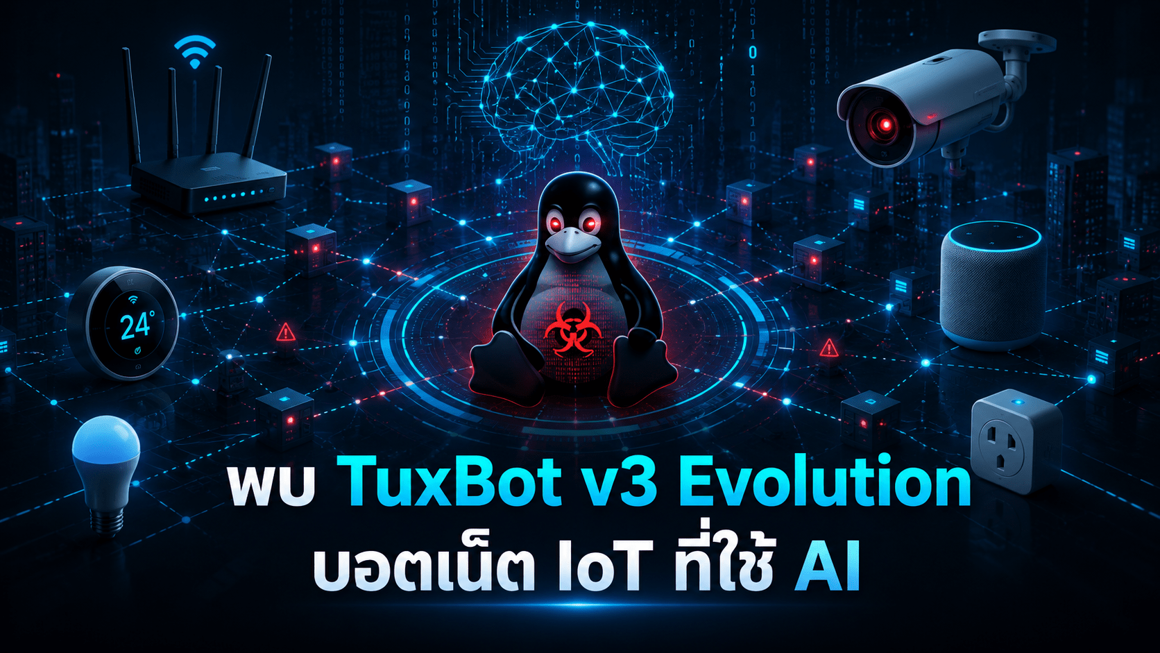 พบ TuxBot v3 Evolution บอตเน็ต IoT ที่ใช้ AI ช่วยพัฒนาและรองรับการโจมตี DDoS หลายรูปแบบ